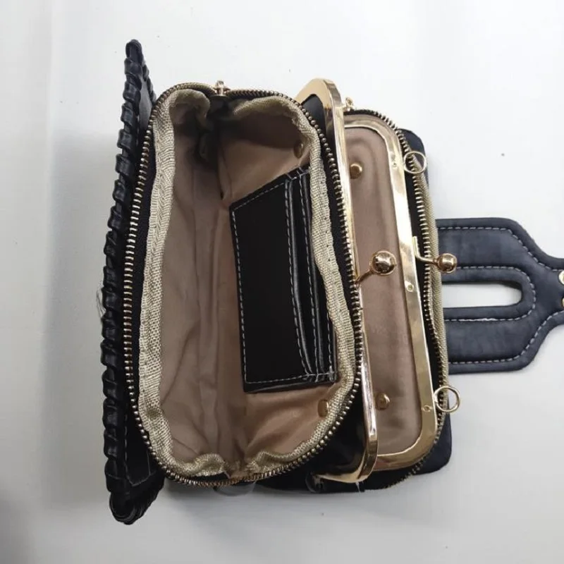 

2021 New Arrival Vintage Shoulder Bag Women Handle PU Material Polyester Inside Vintage Casual Zipper Hasp High-Capacity Bag