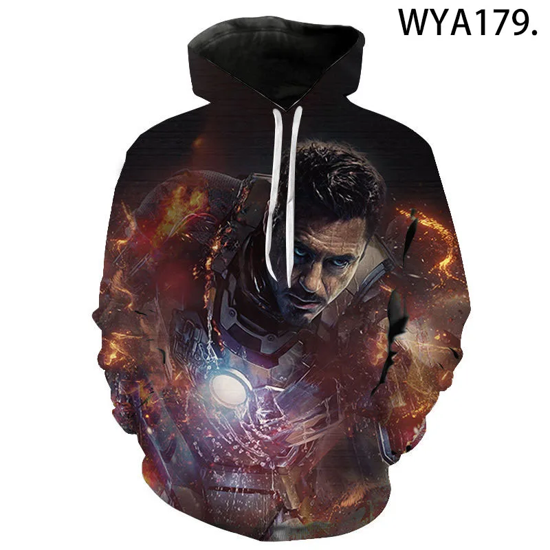 

2020 New Casual 3D Printed Iron Man Men Women Children Streetwear Hoodies Fashion Sleeve Boy Girl Kids Sweatshirts Coat