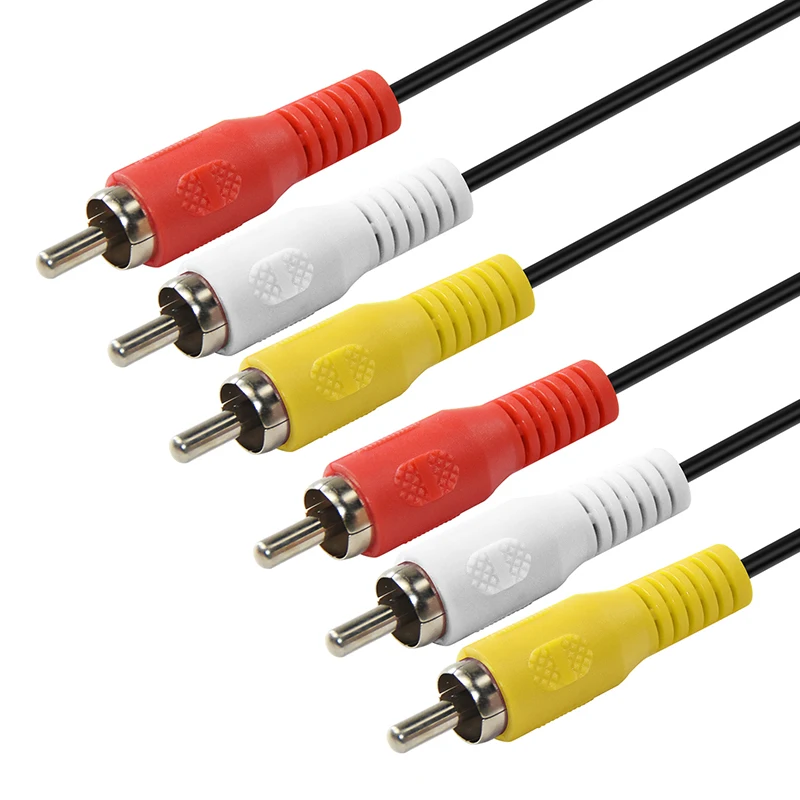 Cabletime 3 RCA AV кабель штекер-штекер аудио видео для DVD VCD ТВ телеприставки усилитель
