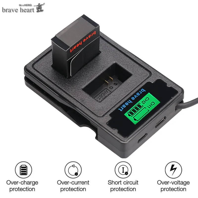 Новая батарея 1600mAh GoPro hero 3 батарея+ USB lcd двойное зарядное устройство для Gopro Go pro hero 3 GoPro hero 3+ hero 3 Аксессуары для камеры