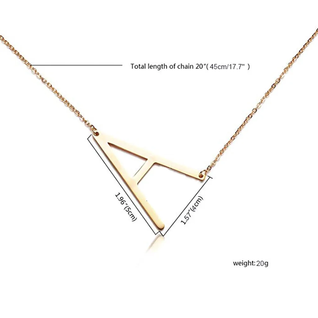 

Titanium Steel Irregular Letter Chain Necklace 26 Letters Love Clavicle Necklaces Collier Jewelry Girl Gifts Collares