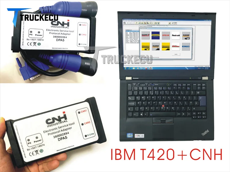 

Electronic Service Tool for CNH Est DPA5 kit diagnostic tool with cnh est 9.4 Software +T420 laptop K-LINE Cable CNH EST