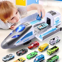train model toy car set alloy city rail subway die cast city train with light and sound vehicles model kids toddlers boys gifts