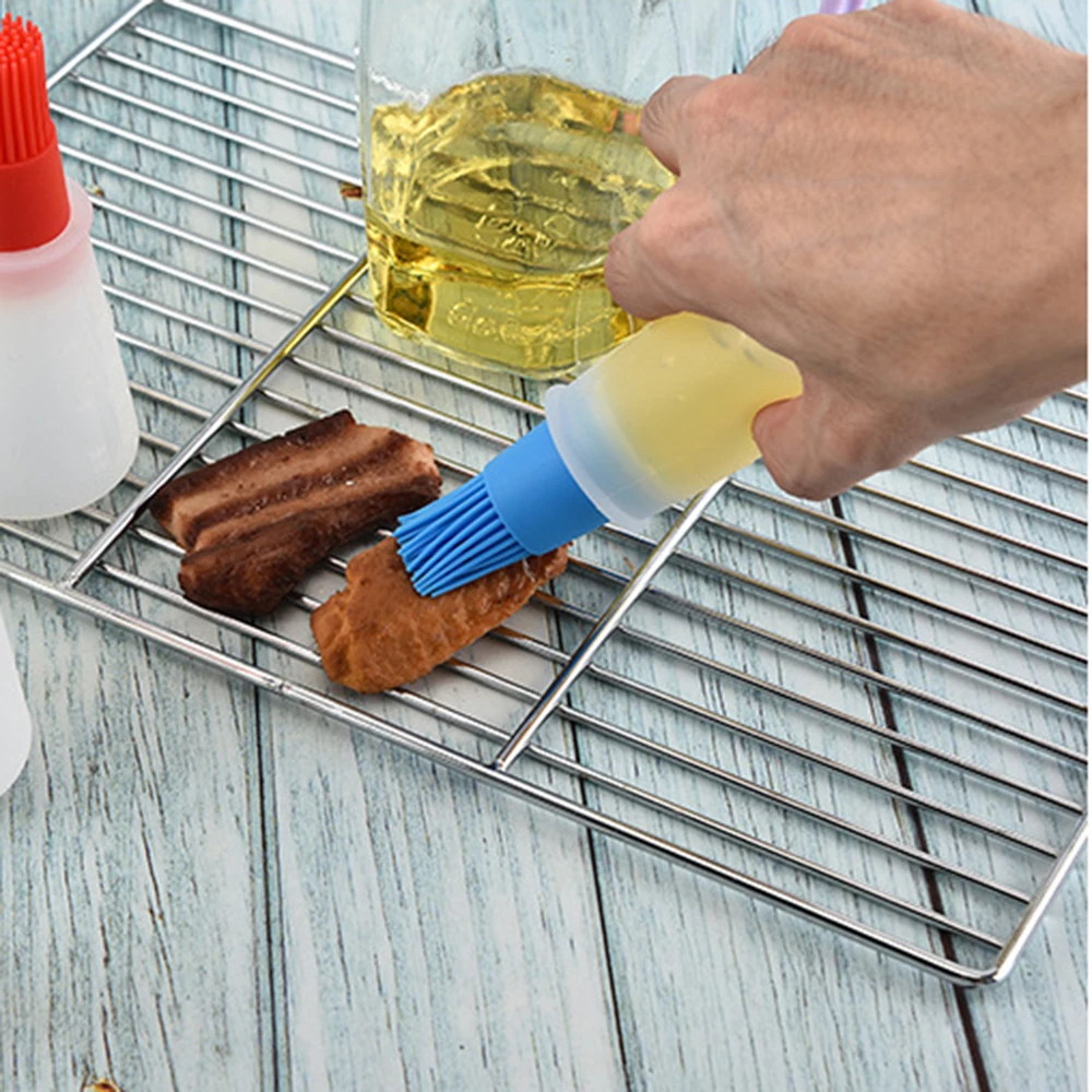 Портативная силиконовая бутылка для масла с кистью масло гриля кисти жидкого