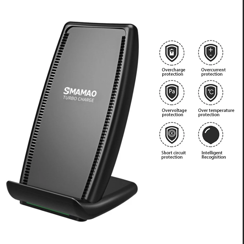 S700 Qi Беспроводное зарядное устройство Быстрая зарядка подставка с охлаждающим вентилятором для смартфонов samsung IPhone huawei