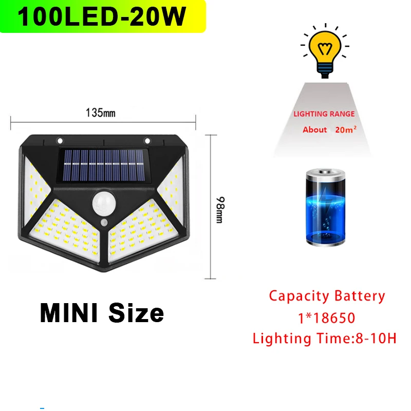 

Солнечный светильник с датчиком движения 118 LED
