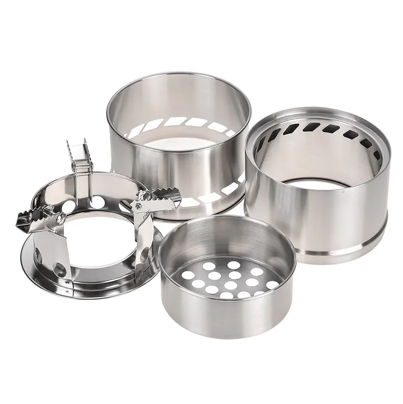 Новая ветрозащитная плита для кемпинга портативная дровяная из нержавеющей