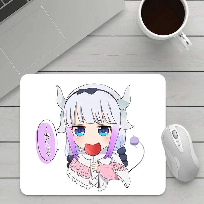 

Small Mousepad Cute Cartoon Pattern of Miss Kobayashi's Dragon Maid Computer Mat Stitch Mousepepad Gamer Mouse Pad Csgo Mice