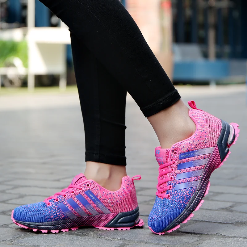 

Men Women Sneakers Mesh Breathable Casual Shoes Comfortable Non-Slip Stable Shock Absorption Light Runing Shoes Big Shoes 35-48