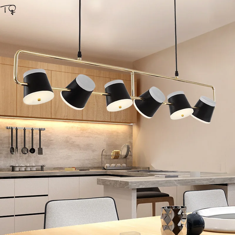 

Nordic Individual Postmodern Iron Art Acrylic Led Chandelier Lighting Simple Suspension Luminaire Restaurant Bedroom Living Room