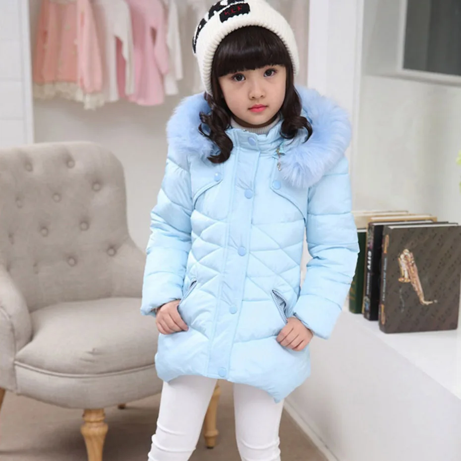 Детское пальто верхняя одежда зимняя меховая толстовка куртка для девочек