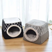 puppy home funny cute pet accessories pet space capsule cat dog house cat litter villa enclosed house zebra pattern