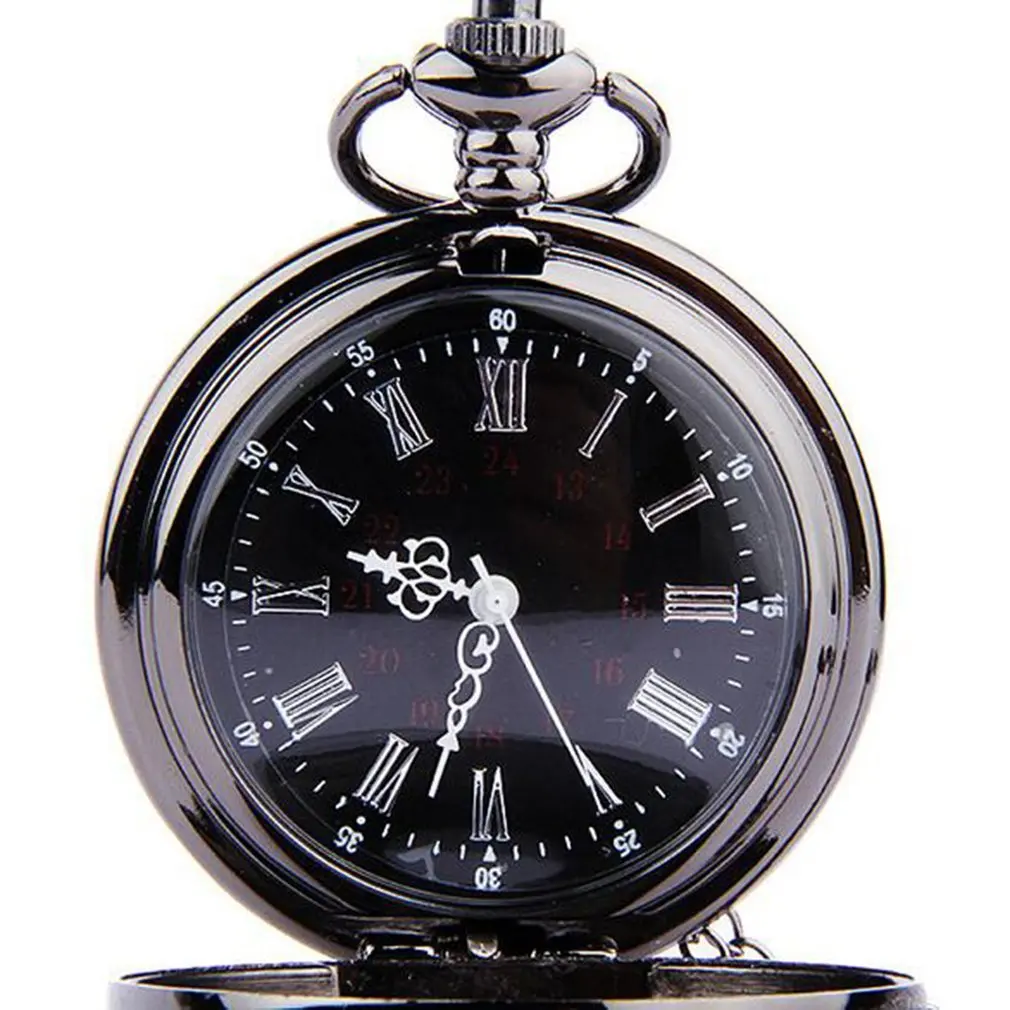 

HOT Fashion Quartz Steampunk Pocket Watch Vintage Roman Number Men Women Fob Watch With Sweater Necklace Chain Hot