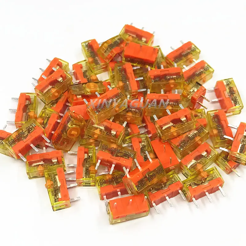 100Pcs New TTC dustproof gold mouse micro switch 3pin gold alloy contact 065N 60 million click life computer mouse button