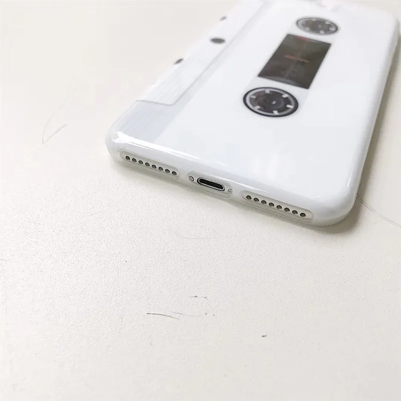 Ретро музыка магнитная лента чехол для iPhone X Xr Xs Max Мягкая силиконовая задняя