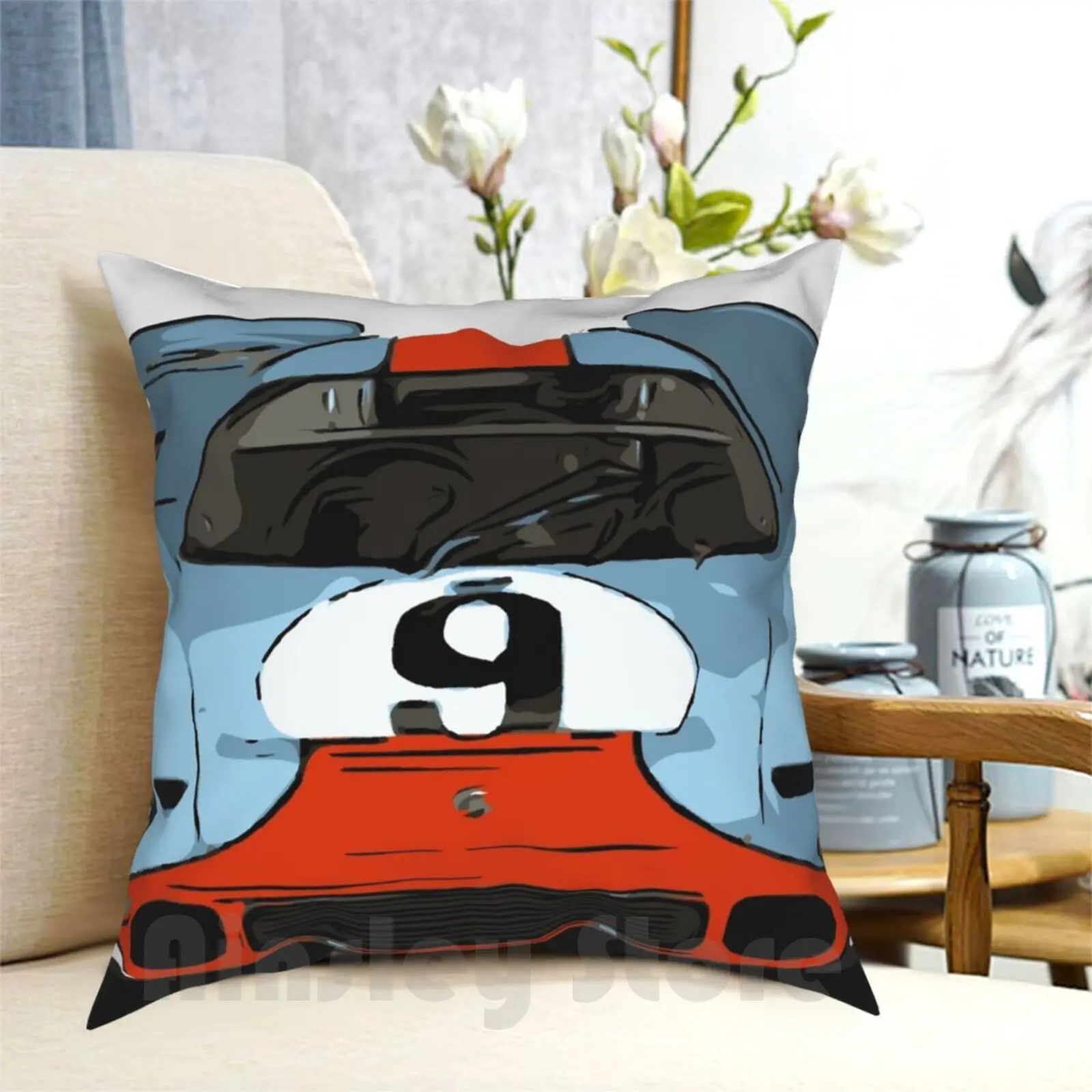 917 наволочка Le Mans с принтом домашняя мягкая диванная подушка автомобиль ведущий
