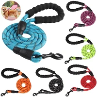 150cm reflective dog leashes strong elastic bands traction rope training lead for small medium and large dogs supplies products
