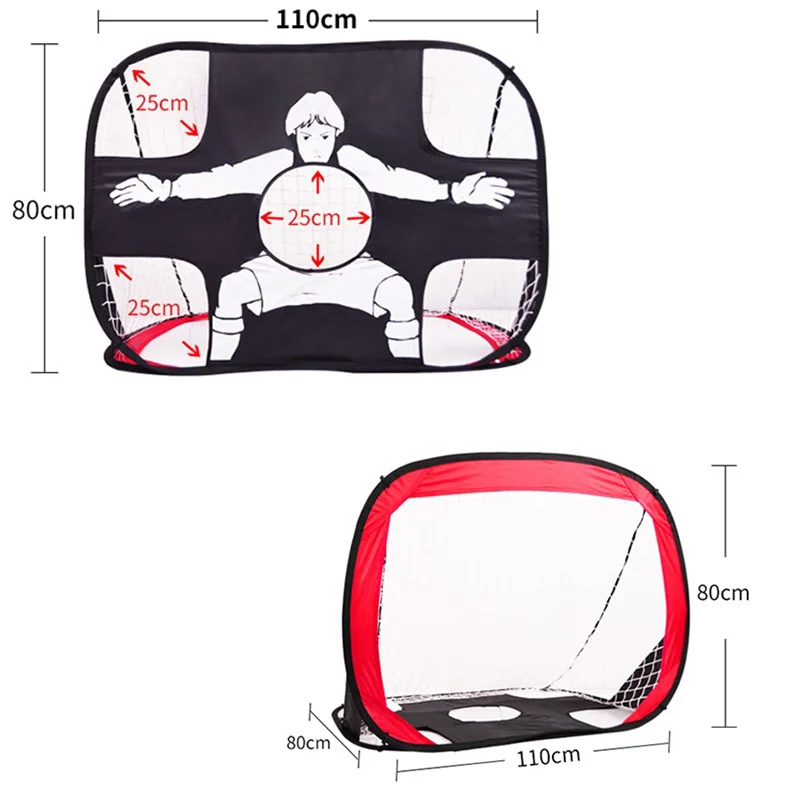 

Mandlin 2021 New Folding Mini Football Soccer Goal Net Portable Black Training Goal Kids Sport Indoor Outdoor Games Toys