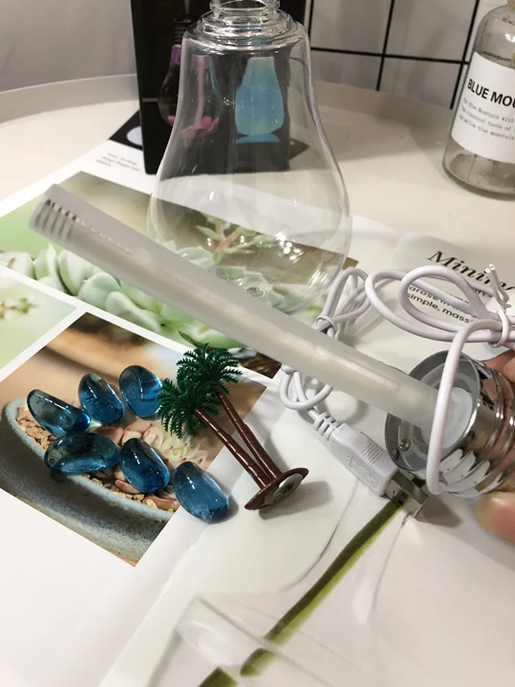 

400ml USB Air Humidifier Bulb 6 Colors Lamp Diffuser Humidifiers Air Purifier Atomizer with Colorful LED Night Light for Bedroom