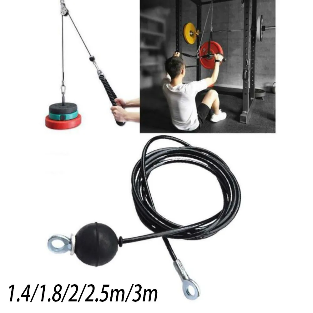 

1pcs 1.4/1.8/2/2.5/3M Steel Wire Rope Kit DIY Weight Multi Gym Cable Fitness Pulley Home Gym Fitness Equipment Accessories