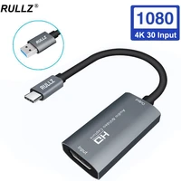 4k 1080p type c video capture card hdmi compatible usb 2 0 video grabber for ps4 ps5 switch phone game record pc live streaming