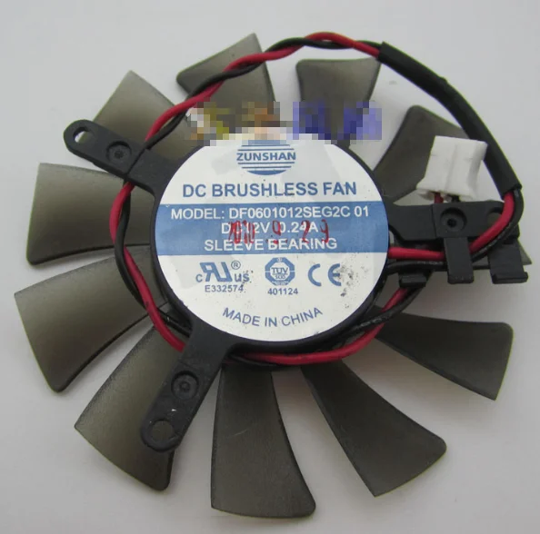 Охлаждающий вентилятор для видеокарты Zotac GT630 6010 для ZUNSHAN DF0601012SEG2C-01 12 В постоянного тока 32x39x43 мм 54 мм 55x55x10 мм 60 мм 2pin 2Wire