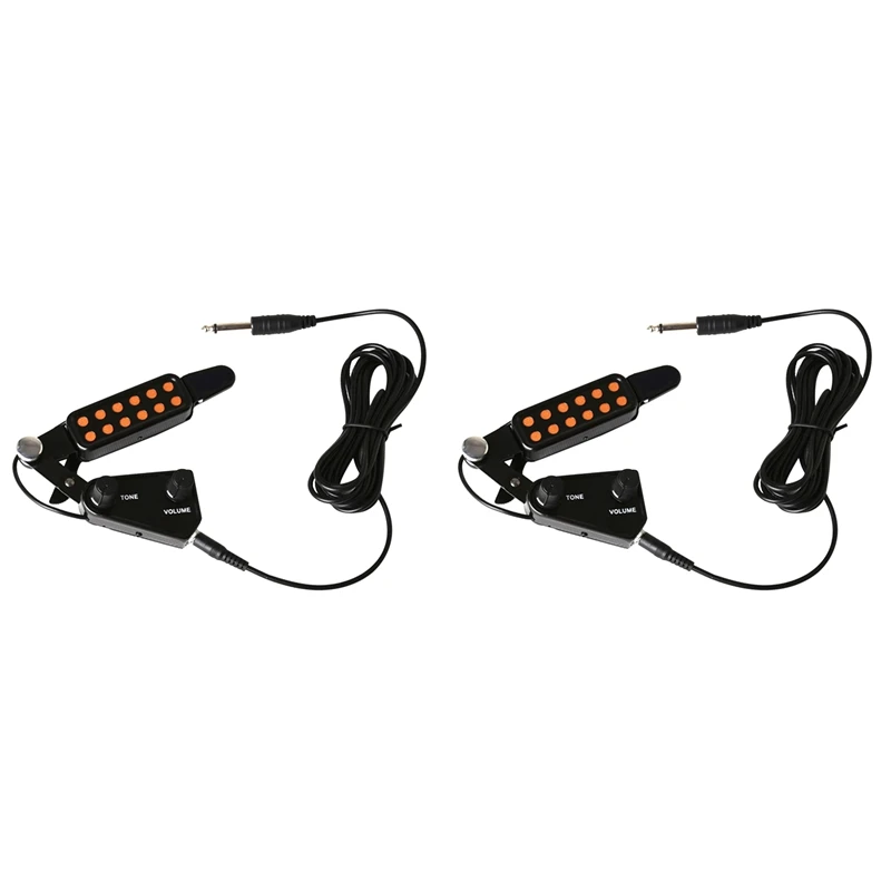 Звукосниматель с 12 отверстиями для акустической гитары регулировкой звука и