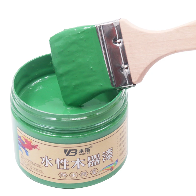 Зеленая акриловая краска на водной основе водостойкая для дерева тканевая