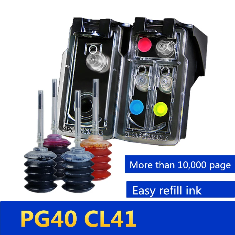 GraceMate PG 40 CL 41 многоразовый картридж для принтера Canon PIXMA iP1800 iP1200 iP1900 iP1600 MX300 MP160 MP140