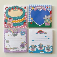 50 sheets cute elephant cherry cake decoration memo pad planner non sticky note paper school office paper notepad stationery
