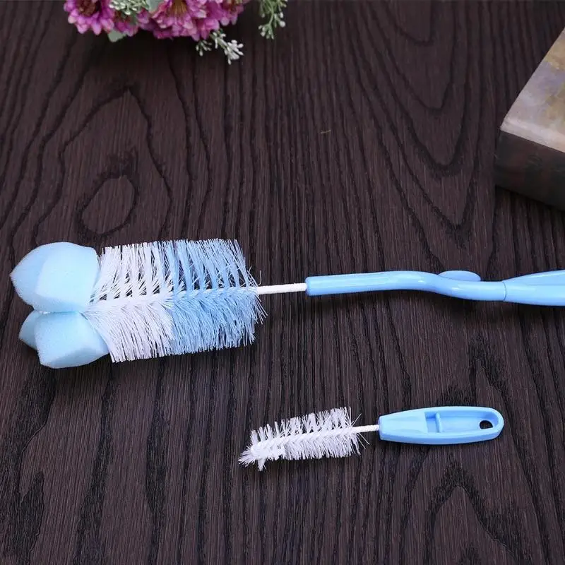 2 шт./компл. Детская щетка для бутылки сосков моющее 360 градусов головка