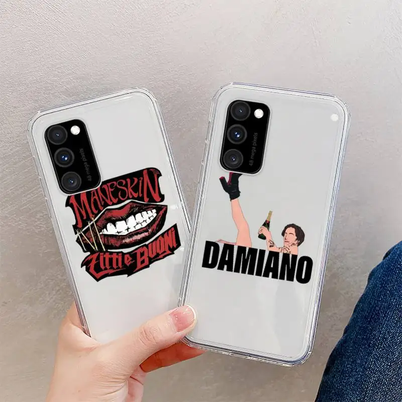 

Maneskin David Phone Case Clear For Samsung A 51 50 71 70 S 21 Huawei P 40 30 honor 20 10 i OnePlus 9 8 7 t x Pro Lite Plus