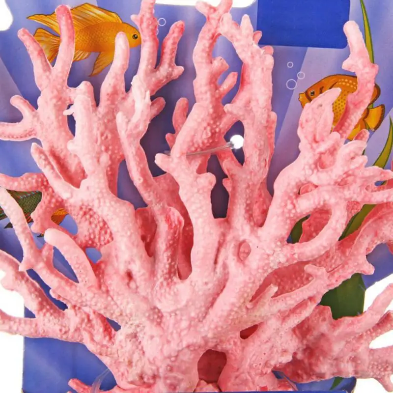 2 Color Aquarium Artificial Coral Ornaments Fish Tank Plant Decoration Lanscaping Decor 14x17cm | Дом и сад