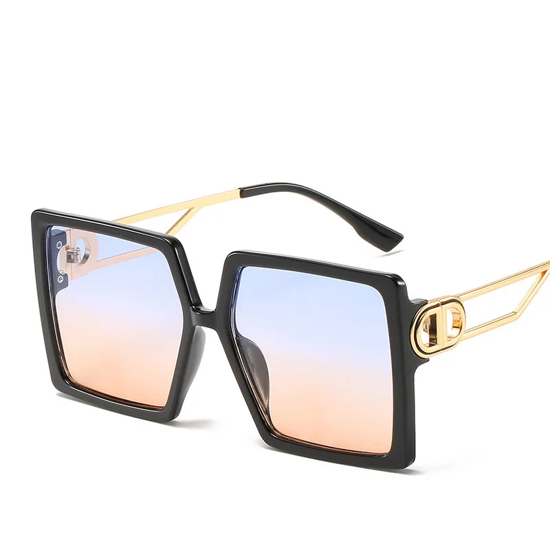 

Square Trendy Frame Shades Sun Glasses For Women And Man Vintage Designer Oversized Man And Women Fashion Sunglasses Car Driving