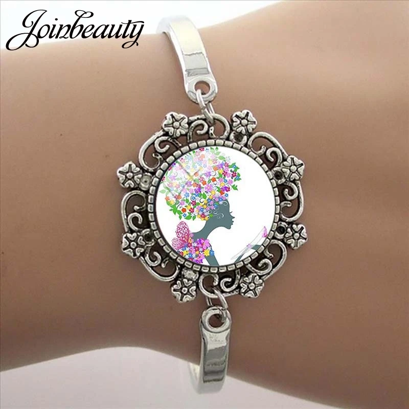 JOINBEAUTY красочная бабочка Девочка велосипед шар узор браслет стекло кабошон