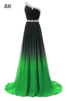 2022 sexy prom dresses gradient chiffon long formal evening dress plus size ombre party gown vestido de formatura bm219