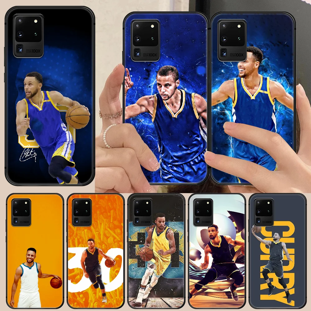 

basketball Stephen Curry Phone Case Cover Hull For Samsung Galaxy S 6 7 8 9 10 e 20 edge uitra Note 8 9 10 plus black Etui