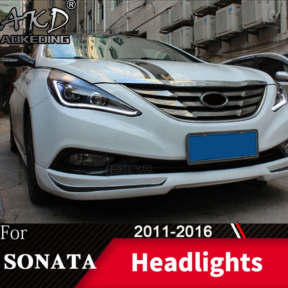 Головной фонарь для автомобиля hyundai Sonata 2011- Sonata8 головной светильник s противотуманный светильник дневной ходовой светильник DRL H7 светодиодный Биксеноновая лампа автомобильные аксессуары