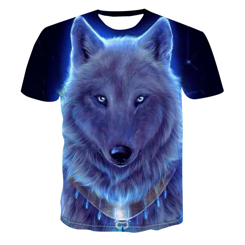 

Summer Cartoon Skull Domineering Animal 3d Printing Short-sleeved Men's T-shirt Fashion Round Neck Slim Oversized Couple Outfit