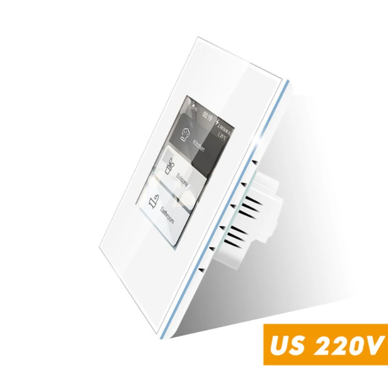 

LCD Wifi Smart Wall Light Switch Work With Apple Homekit Alexa Google Home US EU 110V 220V, Power Consumption, Smart Home Switch
