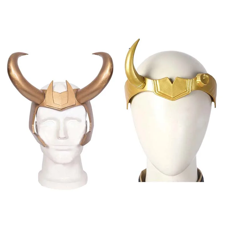 2021 костюмы на Хэллоуин аксессуары для косплея Loki женская маска с рожками