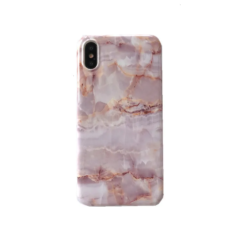 Розовый мраморный чехол для телефона iPhone11 X XS 8 7 6 6S PluS XR XSmaxTPU глянцевый мягкий