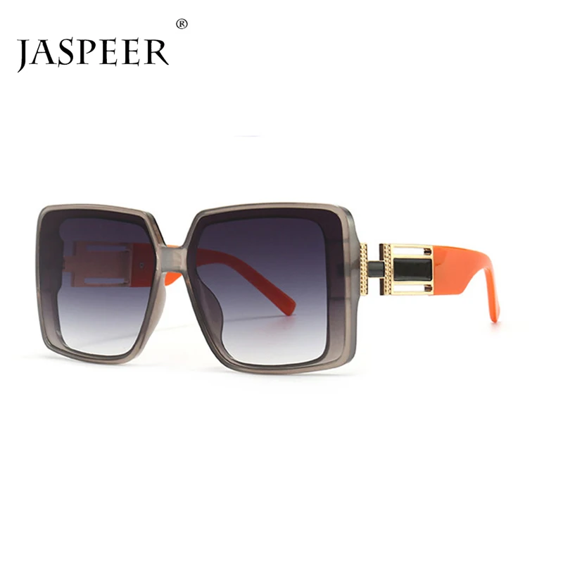 

JASPEER классические винтажные Квадратные солнцезащитные очки большие солнцезащитные очки для женщин и мужчин в стиле ретро черные роскошные ...