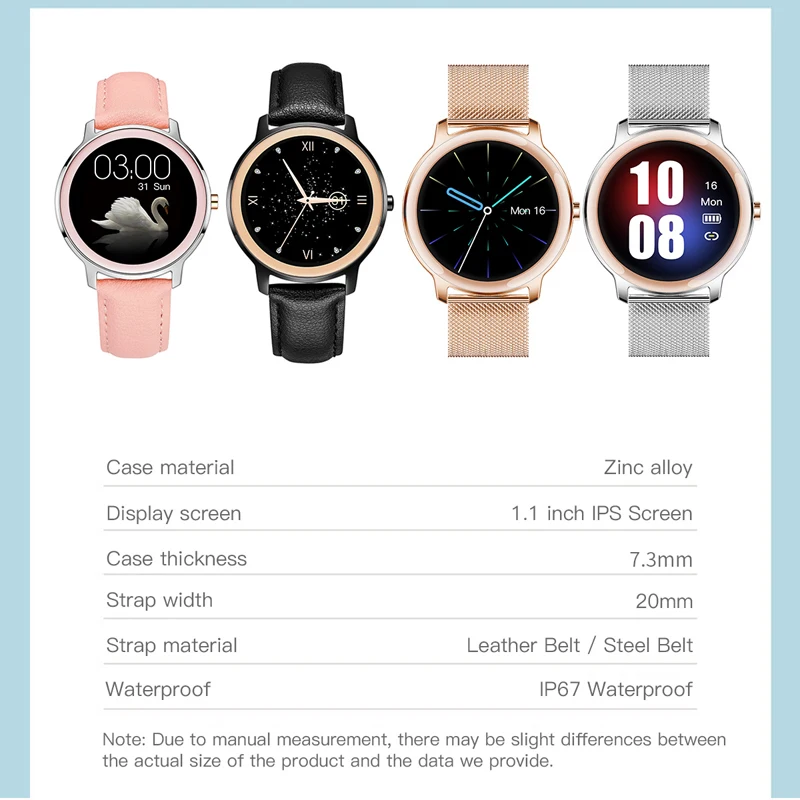 

uhoofit S06 Smart watch Female Bracelat Gold Metal Heart Rate Smart Watch Custom Watch Face Women Wrist Band Smartwatch