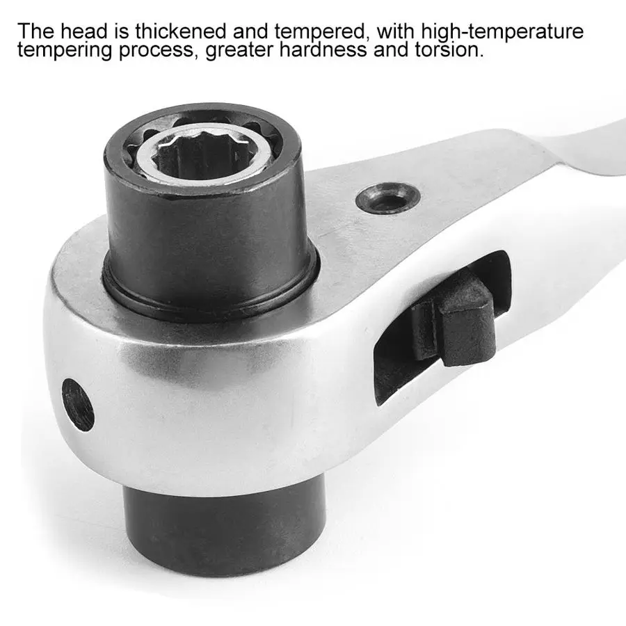 Многофункциональный гаечный ключ с храповым механизмом 8-21 мм 8 в 1 72 зубца 12