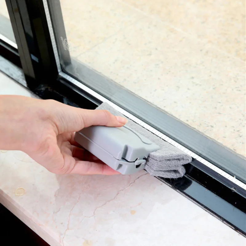 

Window Cleaning Brush Window Groove Cleaning Cloth Windows Slot Cleaner Brush for Glass Gap Floor Door Household Cleaning Tools