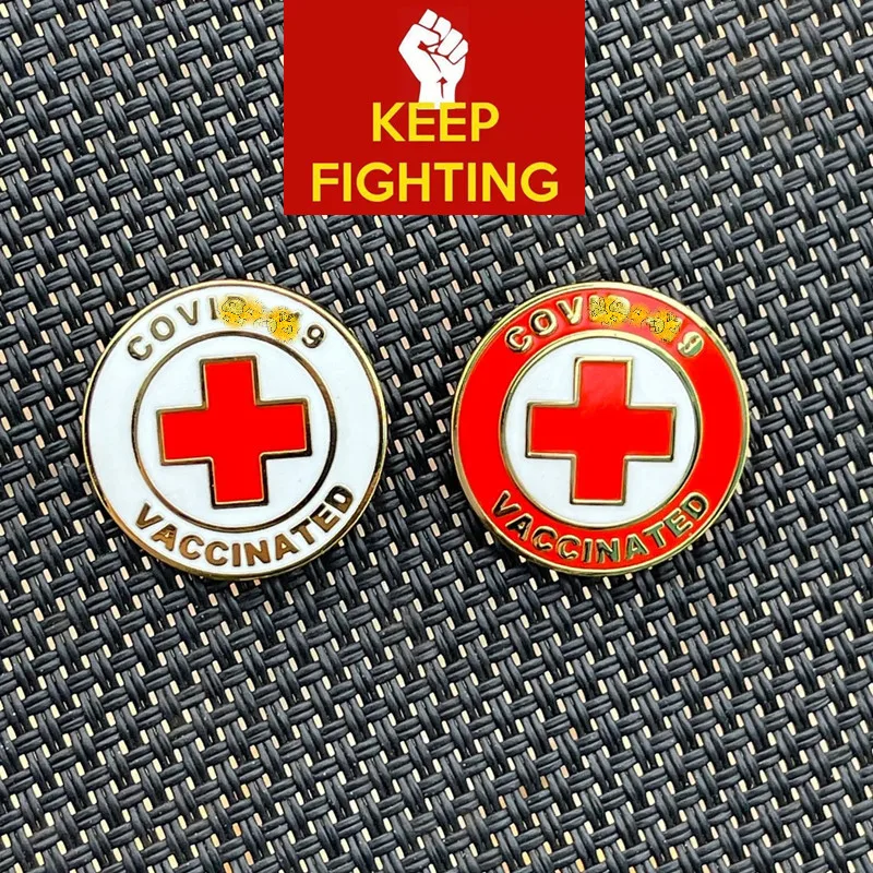 2021 эпидемический символ Красного Креста модный булавка для воротника из