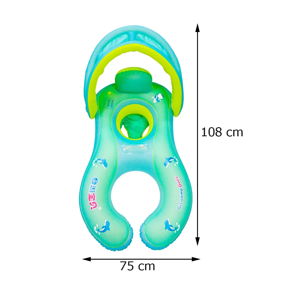 

Baby Infant Swimming Circle Double Raft Neck Float Circle Inflatable Seat Safety Protector Bathing Buoy Swimming Pool Accessory