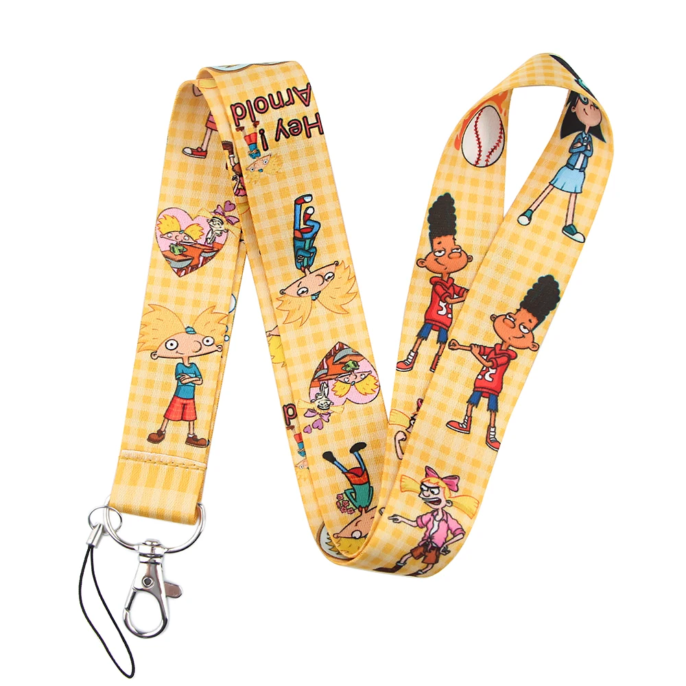 

YL856 Cartoon anime Neck Strap Lanyards Keychain Travel Bank ID Card Cover Pass Hang Rope Lariat Badge Holder Key Ring Gifts