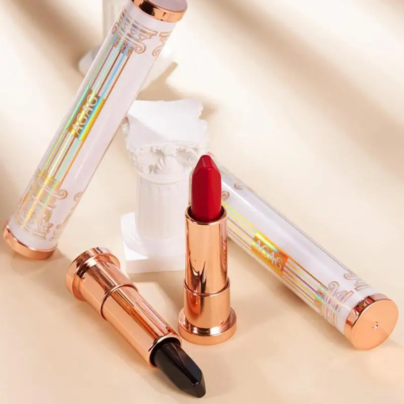 

Decolorizing Matte Lipstick Long Lasting Waterproof Charming Six Double Gloss Lip Temperament Lip Glaze Tube Color V9J2